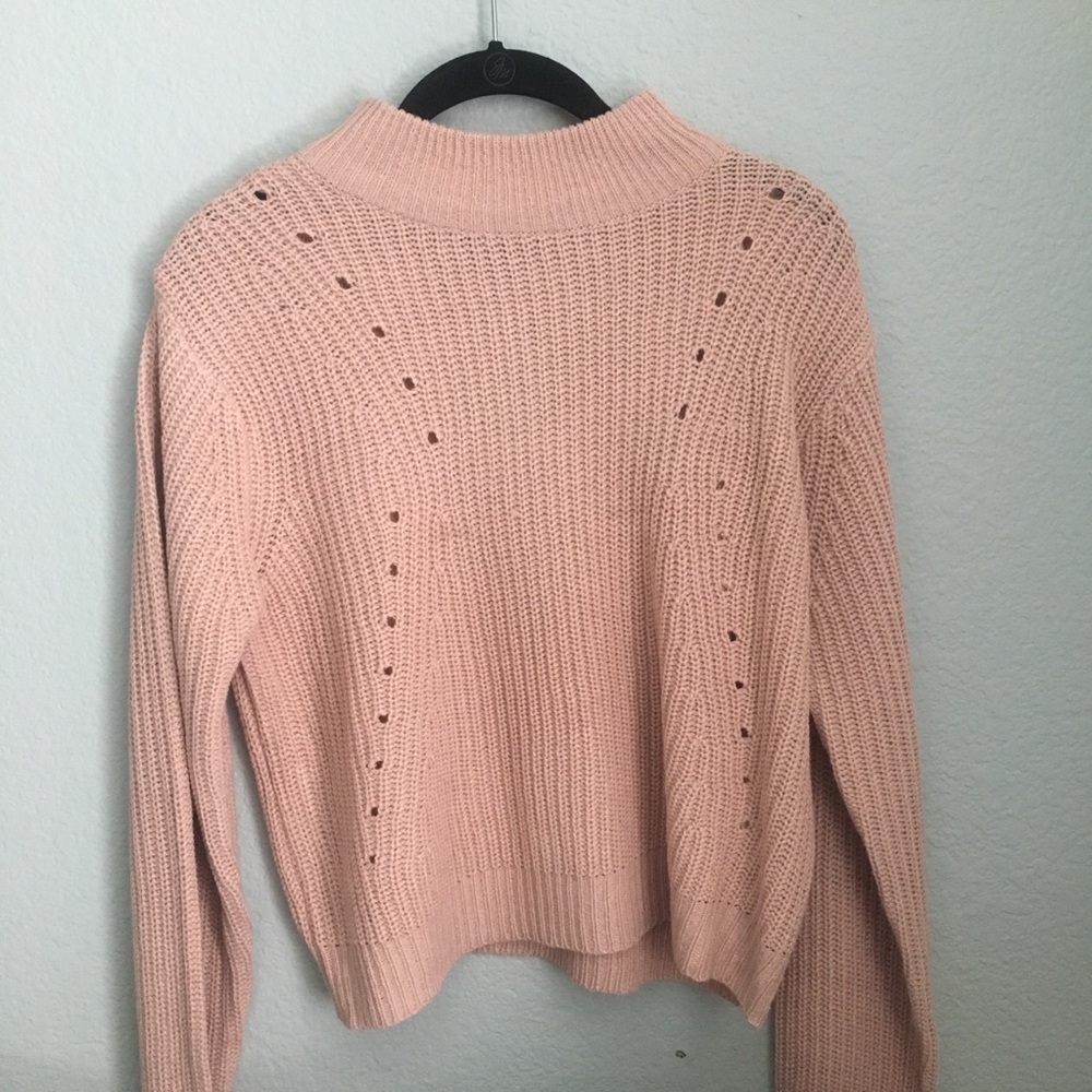 Pink turtle neck sweater